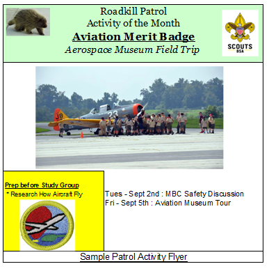 Sample Patrol Activity Flyer