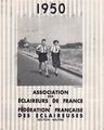 1950, calendrier avec la Fédération Française des Éclaireuses