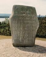 Stèle commémorative du premier camp scout.