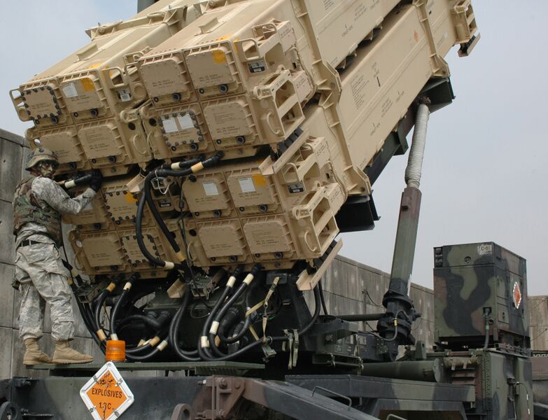 File:Maintenance check on a Patriot missile.jpg