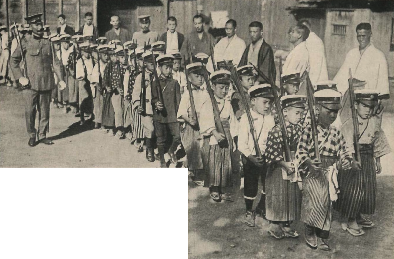 File:Japan drills Boy Scouts with rifles 1916.png