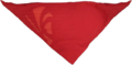 KFUM-Spejdernes fælles tørklæde, udfoldet, så logoet kan ses.