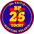 Badge van de BP Wandeltocht 2022