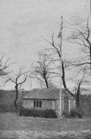 Troppens første hytte - maj 1919. Set i Spejdernes Magasin.